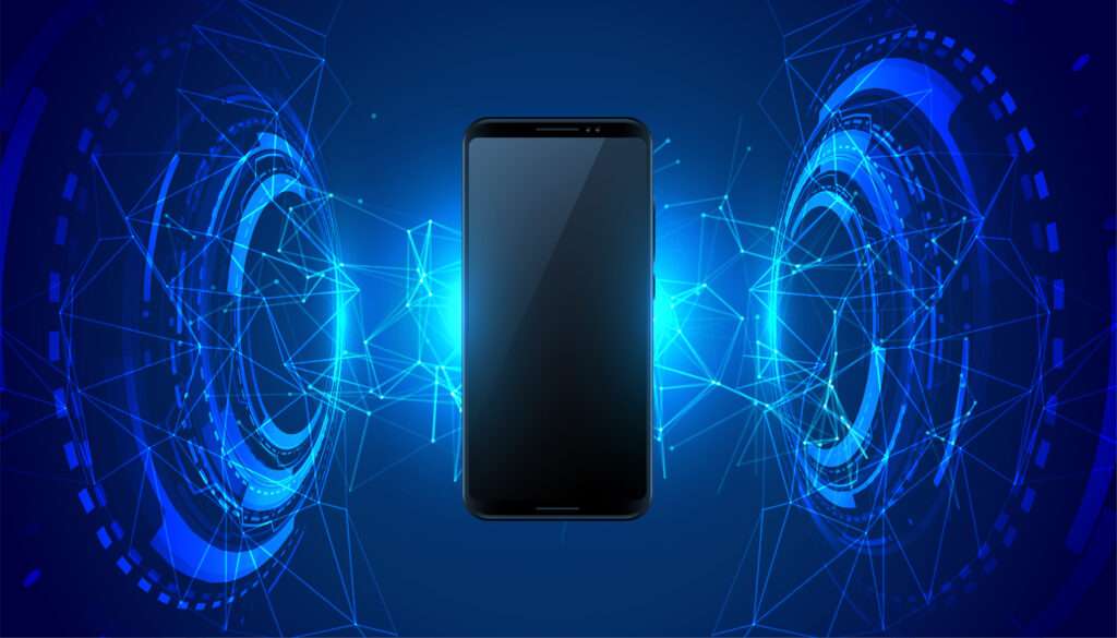 mobile futuristic technology concept background design